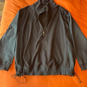 Athleta Charcoal Zip-Up Pullover